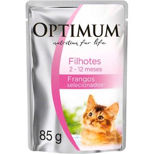 Racão Úmida Optimum Gatos Filhotes Frango Sachê