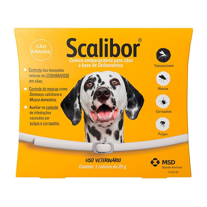 Foto do Produto Coleira Antiparasitária MSD Scalibor para Cães 65cm no Petshop Online da Tudo de Bicho