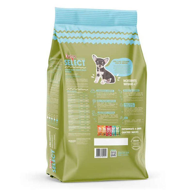 Foto do Produto Ração Quatree Select Cães Filhotes Raças Pequenas Frango e Arroz 10,1kg no Petshop Online da Tudo de Bicho