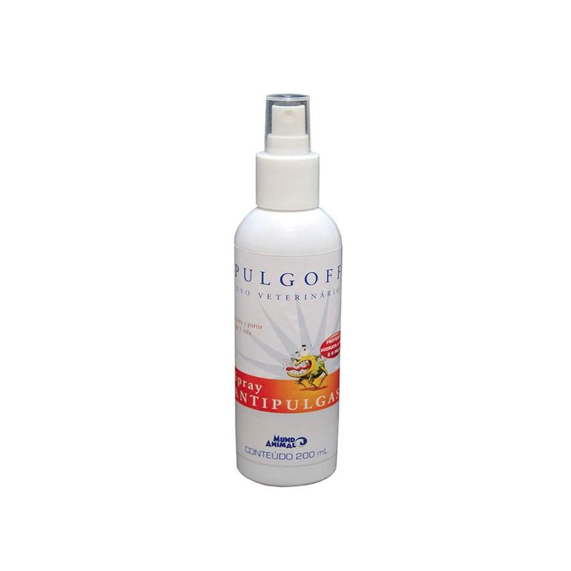 Foto-do-produto-Spray-Pulgoff-Antipulgas-e-Carrapatos-para-Caes-Mundo-Animal-200ml-no-pet-shop-online-da-Tudo-de-Bicho