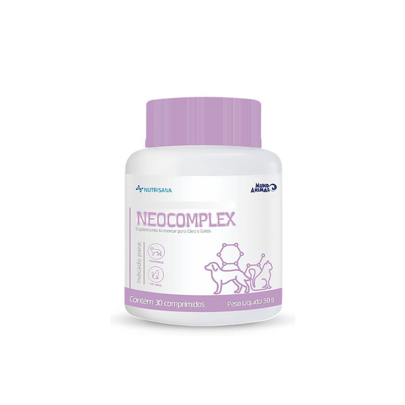 Foto-do-produto-Suplemento-para-Caes-e-Gatos-Nutrisana-Neocomplex-Mundo-Animal-30-Comprimidos-no-pet-shop-online-da-Tudo-de-Bicho