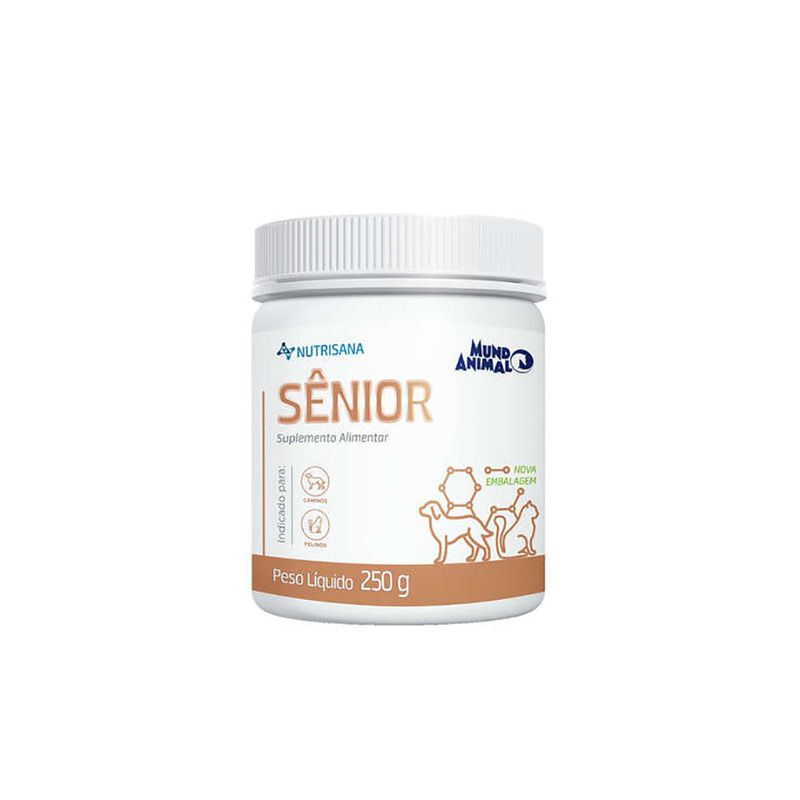 Foto-do-produto-Suplemento-para-Caes-e-Gatos-Nutrisana-Senior-Mundo-Animal-250g-no-pet-shop-online-da-Tudo-de-Bicho