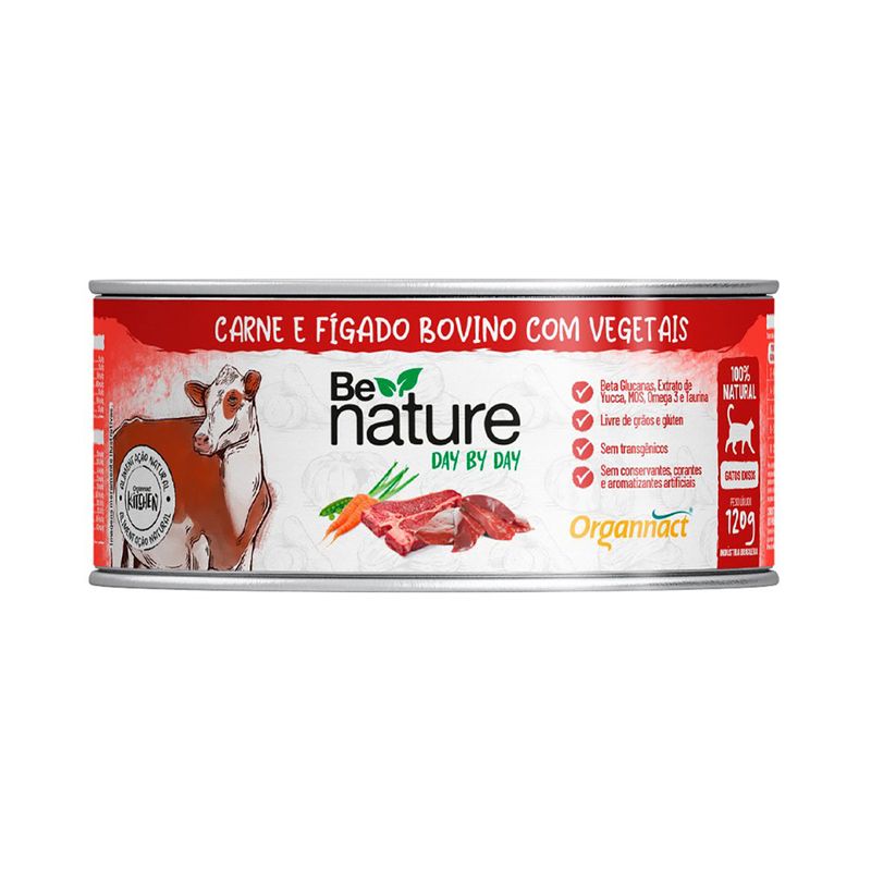 Foto-do-produto-Racao-Umida-Carne-Organnact-Be-Nature-Day-By-Day-Para-Gatos-Adultos-no-pet-shop-online-da-Tudo-de-Bicho