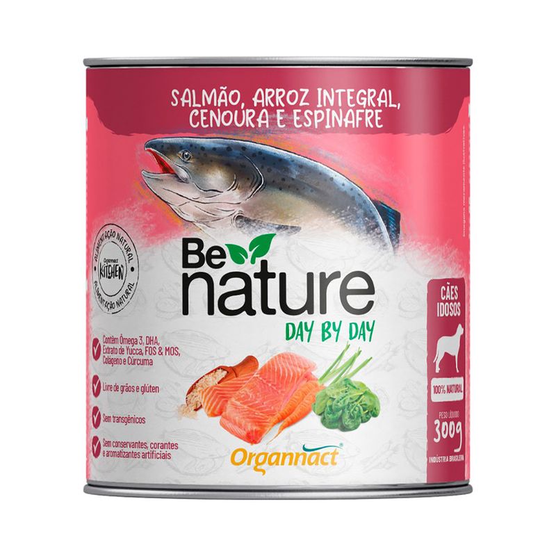 Foto-do-produto-Racao-Umida-Salmao-Organnact-Be-Nature-Day-By-Day-Para-Caes-Idosos-no-pet-shop-online-da-Tudo-de-Bicho