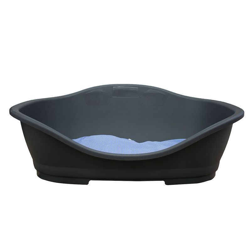 Foto-do-produto-Cama-Plastica-Cinza-Chalesco-Tam.-PP-no-pet-shop-online-da-Tudo-de-Bicho
