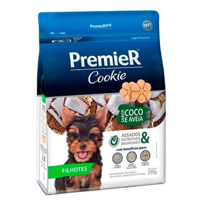 Biscoito Premier Cookie Cães Filhotes Coco e Aveia