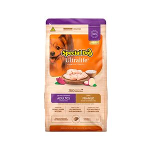 Ração Special Dog Ultralife Cães Adultos Raças Pequenas Frango e Arroz