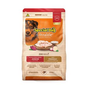 Ração Special Dog Ultralife Júnior Cães Filhotes Raças Médias e Grande Frango e Arroz