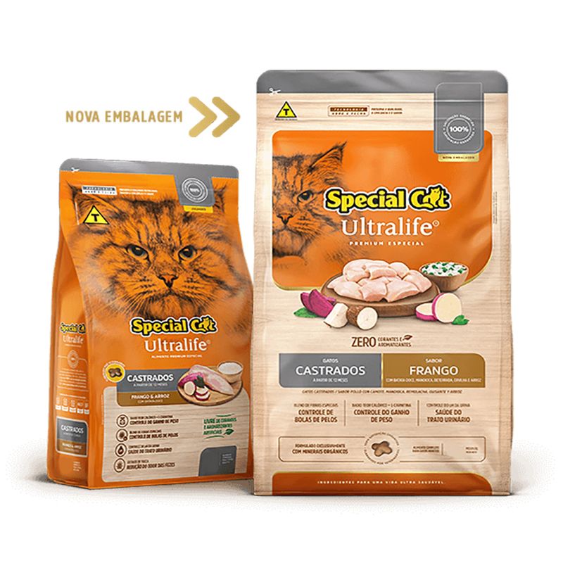 Foto-do-produto-Racao-Special-Cat-Ultralife-Castrados-Frango-1kg-no-pet-shop-online-da-Tudo-de-Bicho