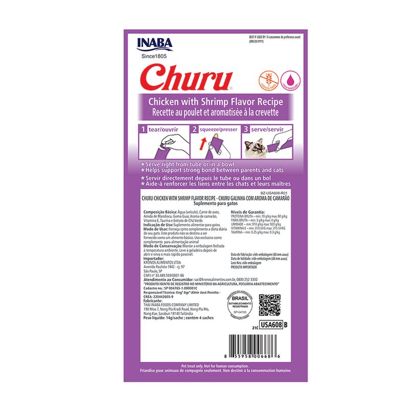 Foto-do-produto-Pure-Churu-Petisco-Cremoso-para-Gatos-Galinha-com-Camarao-56g-no-pet-shop-online-da-Tudo-de-Bicho