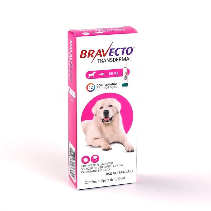 Foto-do-produto-Antipulgas-e-Carrapatos-MSD-Bravecto-Transdermal-para-Caes-de-40-a-56kg--1400mg--no-pet-shop-online-da-Tudo-de-Bicho