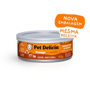 Ração Úmida Pet Delícia Gatos Frango com Mamão