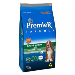 Ração Premier Fórmula Light Cães Adultos Raças Médias Frango