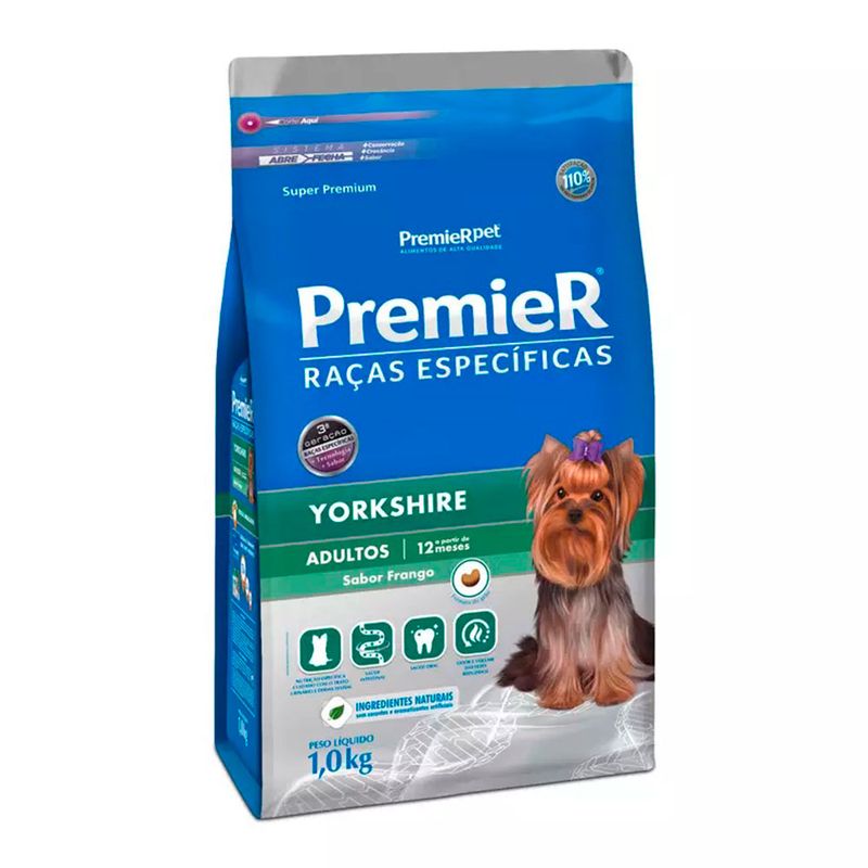 Foto-do-produto-Racao-Premier-Racas-Especificas-Yorkshire-Caes-Adultos-Frango-1kg-no-pet-shop-online-da-Tudo-de-Bicho