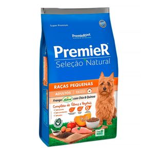 Ração Premier Seleção Natural Cães Adultos Raças Pequenas Frango com Chia e Quinoa