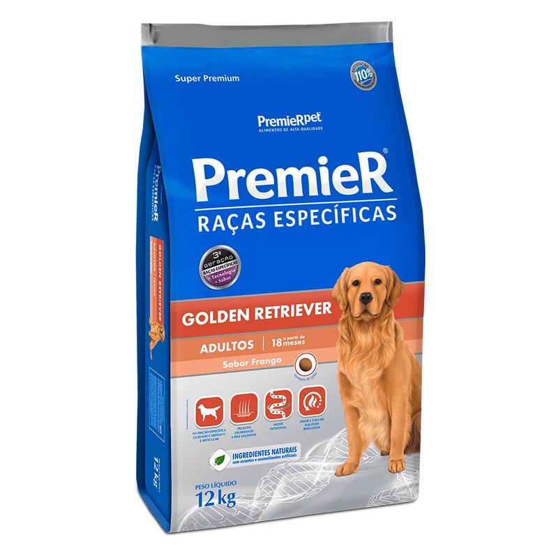 Foto-do-produto-Racao-Premier-Racas-Especificas-Golden-Retriever-Caes-Adultos-Frango-no-pet-shop-online-da-Tudo-de-Bicho