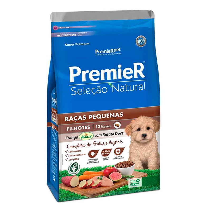 Foto-do-produto-Racao-Premier-Selecao-Natural-Caes-Filhotes-Racas-Pequenas-Frango-com-Batata-Doce-1kg-no-pet-shop-online-da-Tudo-de-Bicho