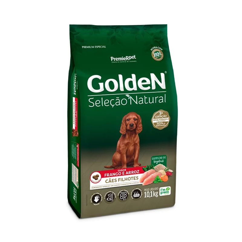 Foto-do-produto-Racao-Premier-Golden-Selecao-Natural-Caes-Filhotes-Frango-e-Arroz-101kg-no-pet-shop-online-da-Tudo-de-Bicho