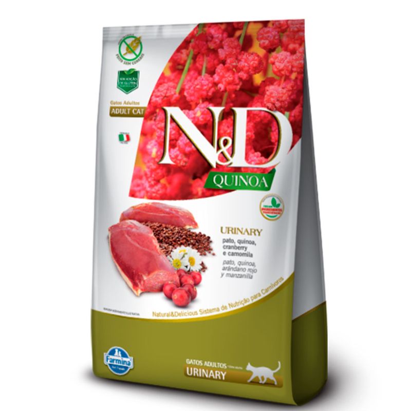 Foto-do-produto-Racao-N-D-Quinoa-Gatos-Adultos-Urinary-Pato-400g-no-petshop-online-da-Tudo-de-Bicho