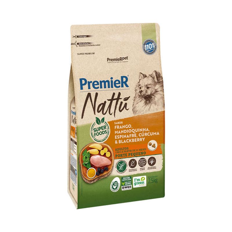 Foto-do-produto-Racao-Premier-Nattu-Caes-Adultos-Pequeno-Porte-Mandioquinha-25kg-no-petshop-online-da-Tudo-de-Bicho