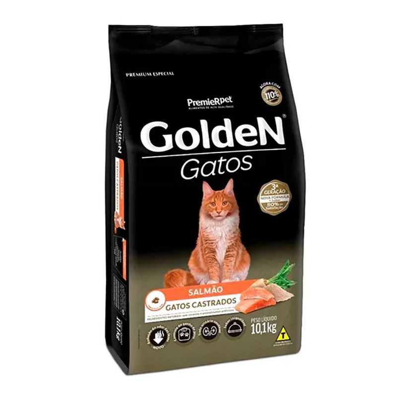 Foto-do-produto-Racao-Premier-Golden-para-Gatos-Adultos-Castrados-Salmao-101kg-no-petshop-online-da-Tudo-de-Bicho