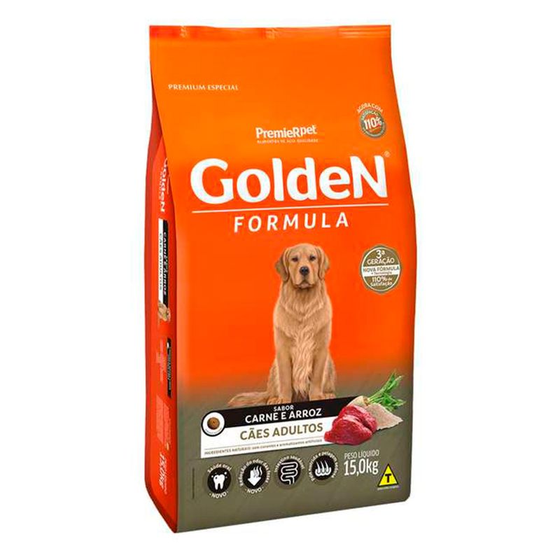 Foto-do-produto-Racao-Premier-Golden-Formula-Caes-Adultos-Carne-e-Arroz-15kg-no-petshop-online-da-Tudo-de-Bicho