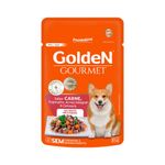 Foto-do-produto-Racao-Umida-Premier-Golden-Gourmet-Caes-Adultos-Porte-Porte-Carne-Sache-85g-no-petshop-online-da-Tudo-de-Bicho