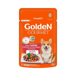 Ração Úmida Premier Golden Gourmet Cães Adultos Porte Porte Carne Sachê