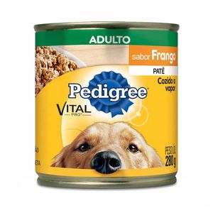 Ração Úmida Pedigree Cães Adultos Patê Frango Lata