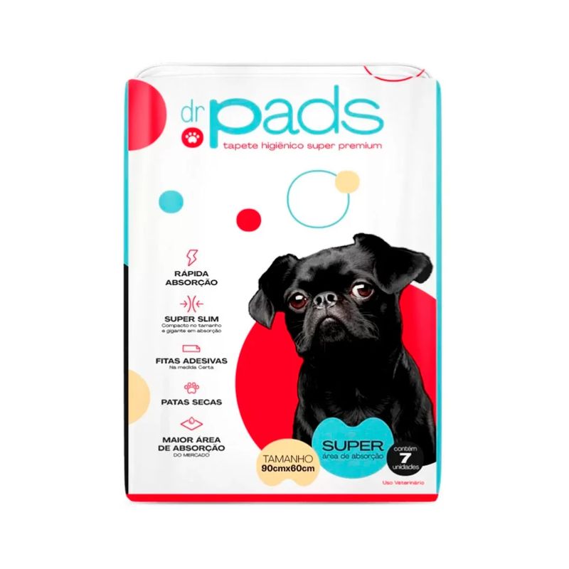 Foto-do-produto-Tapete-Higienico-Para-Caes-Dr-Pads-90x60-07-unidades-no-petshop-online-da-Tudo-de-Bicho
