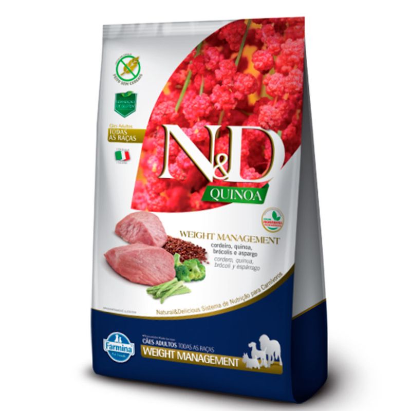 Foto-do-produto-Racao-N-D-Quinoa-Caes-Adultos-Weight-Cordeiro-101kg-no-petshop-online-da-Tudo-de-Bicho