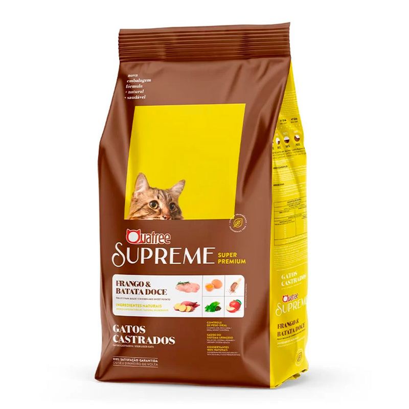 Foto-do-produto-Racao-Quatree-Supreme-Gatos-Castrados-Frango-e-Batata-Doce-3kg-no-pet-shop-online-da-Tudo-de-Bicho