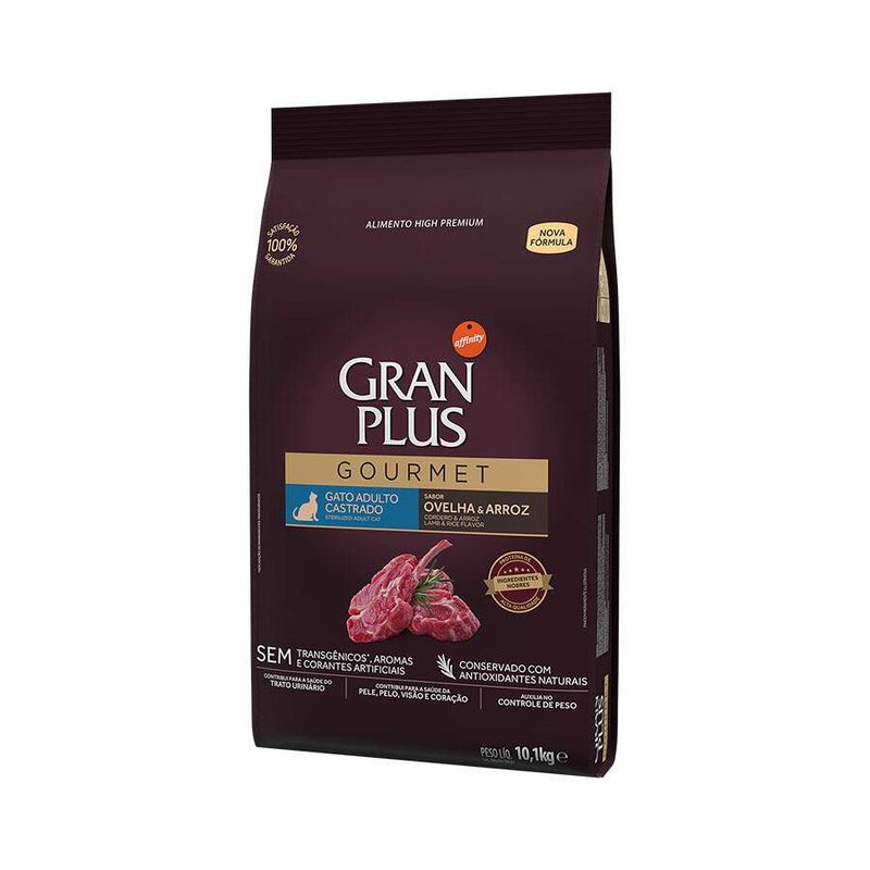 Foto-do-produto-Racao-Gran-Plus-Gourmet-Gatos-Adultos-Castrados-Ovelha-e-Arroz-101kg-no-pet-shop-online-da-Tudo-de-Bicho