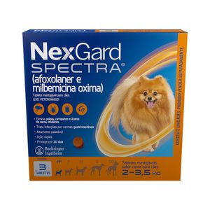Antipulgas e Carrapatos Nexgard Spectra com 3 Tabletes para Cães