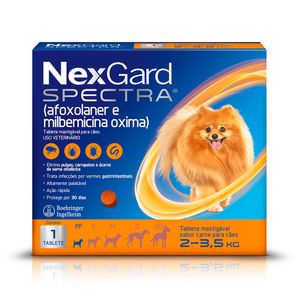 Antipulgas e Carrapatos Nexgard Spectra com 1 Tablete para Cães