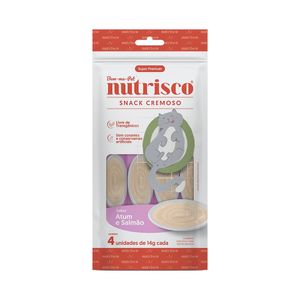 Petisco para Gatos Snack Cremoso Nutrisco Sabor Atum e Salmão