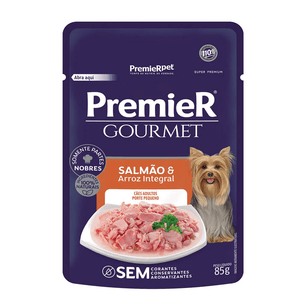 Ração Premier Cães Sachê Gourmet Ad.Peq.Porte Salmão