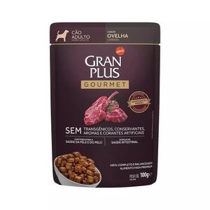 Ração Úmida Gran Plus Gourmet Cães Adultos Ovelha Sachê