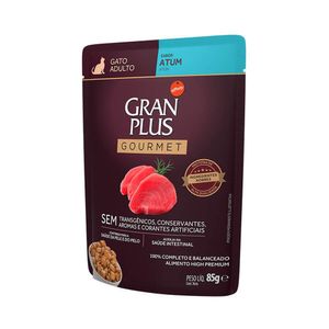 Ração Úmida Gran Plus Gourmet Gatos Adultos Atum Sachê