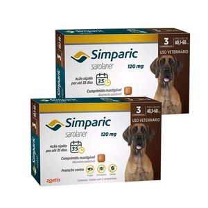 Simparic Antipulgas para Cachorro 40,1 a 60Kg com 3 Comprimidos