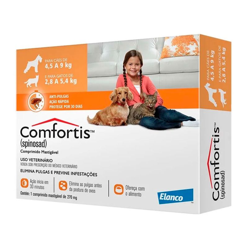 Foto-do-produto-Antipulgas-Comfortis-para-Caes-de-4-a-9Kg-e-Gatos-de-2-a-5Kg-270mg-1-comprimido-no-pet-shop-online-da-Tudo-de-Bicho