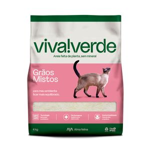 Areia Higiênica Para Gatos Biodegradável Descomplicada Viva Verde