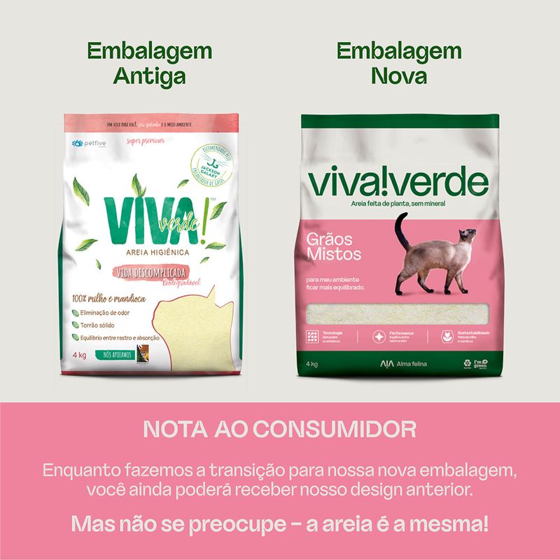 Areia Higiênica Para Gatos Biodegradável Descomplicada Viva Verde - Tudo de  Bicho