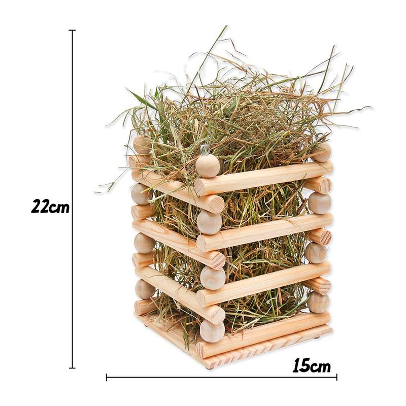 Foto-do-produto-Porta-Feno-em-Madeira-Natural-Grande-para-Roedores-Golden-Pets-no-pet-shop-online-da-Tudo-de-Bicho
