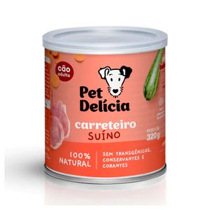 Ração Úmida Pet Delicia Natural para Cães Adultos Carreteiro Suíno