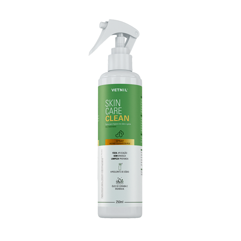 Foto-do-produto-Spray-Higienizador-Skin-Care-Clean-Vetnil-250mL-no-pet-shop-online-da-Tudo-de-Bicho