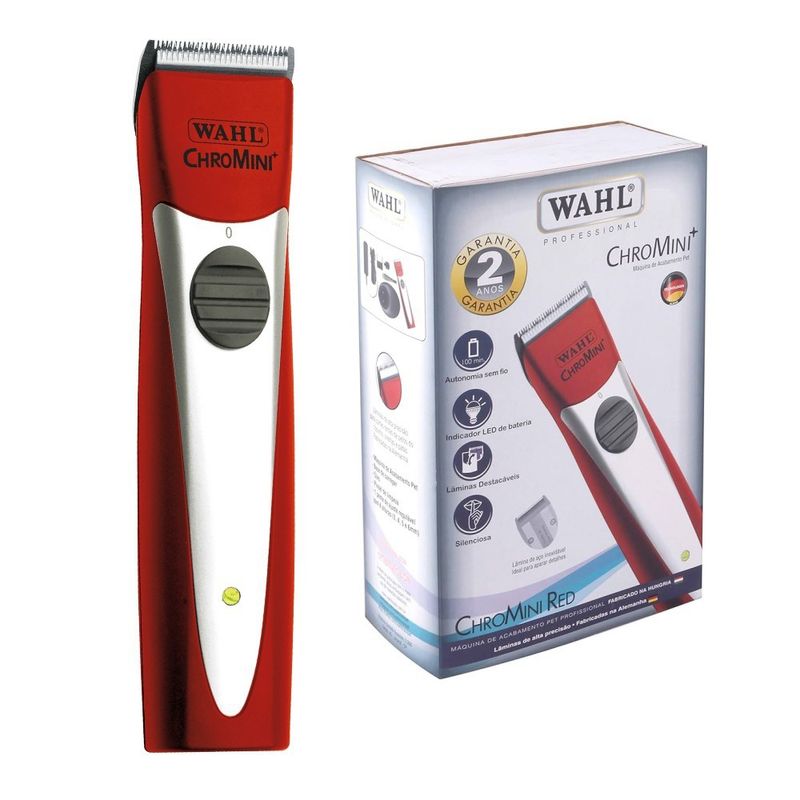 Foto-do-produto-Maquina-de-acabamento-para-Tosa-Sem-Fio-WAHL-Chromini-Red-Bivolt-no-pet-shop-online-da-Tudo-de-Bicho