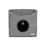 Foto-do-produto-Cabana-Dobravel-para-Gato-Mabuu-Pet-2-em-1-Cinza-no-pet-shop-online-da-Tudo-de-Bicho