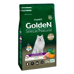 Ração Premier Golden Seleção Natural Cães Adultos Raças Pequenas Frango com Abóbora e Alecrim