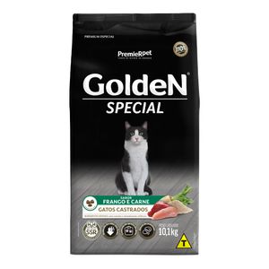 Ração Premier Golden para Gatos Adultos Castrados Frango e Carne